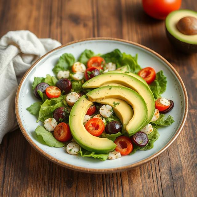 Salad with avocado