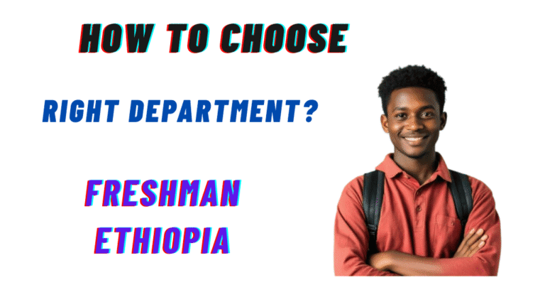 Ethiopian freshman student
