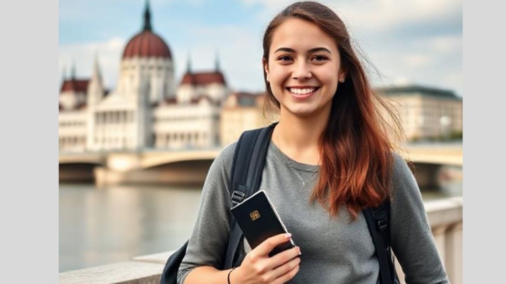 Excited student arriving in Hungary prepared with essential travel tips